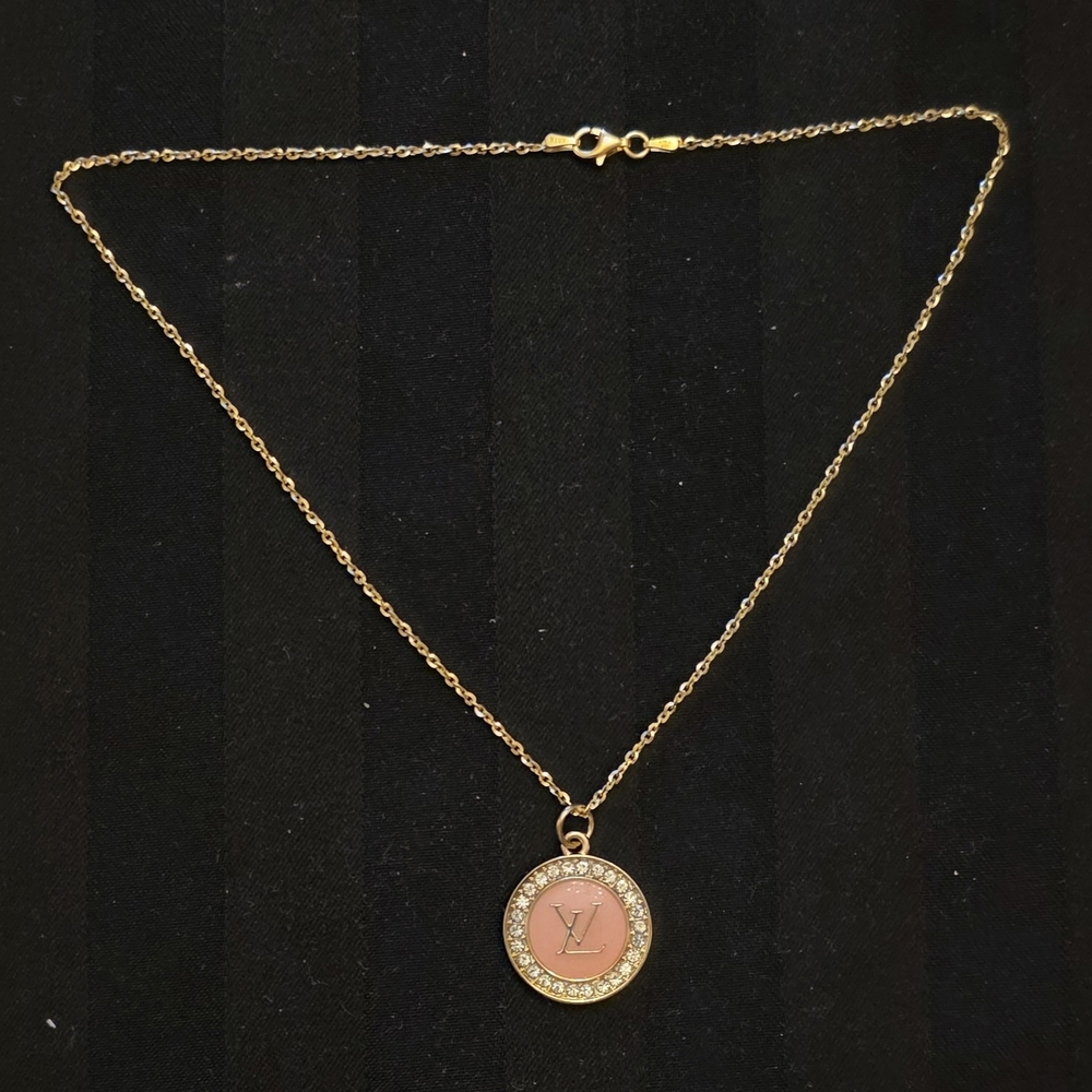 One of a kind, upcycled Louis Vuitton pendant zipper pull Pendant Necklace - Picture 8 of 11